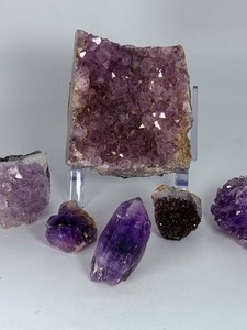 &nbspStunning 6-Piece Amethyst Collectors Set  Natural Uruguayan &amp Brazilian Specimens. (2 lbs 10 oz  1 kg 193 g)
