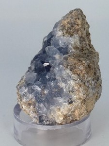 Natural Sky Blue Celestite Geode Cluster - 360-Degree Crystal Specimen (Madagascar). (8.9 oz  254 g)