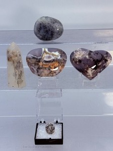 Rare 5pc Natural Dendritic Silicate Collection  Dendritic Opal, Agate &amp Quartz. (8.6 oz  243 g)