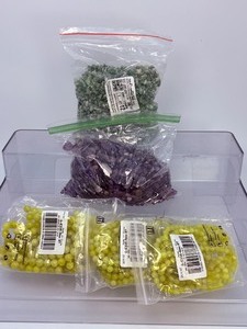 Stunning Natural Gemstone &amp Glass Bead Lot - Tree Agate, Amethyst &amp Chartreuse. (3 lbs 13.9 oz  1 kg 756 g)