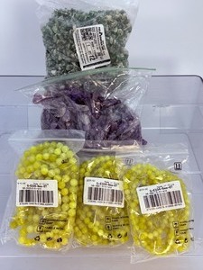 Stunning Natural Gemstone &amp Glass Bead Lot - Tree Agate, Amethyst &amp Chartreuse. (3 lbs 13.9 oz  1 kg 756 g)