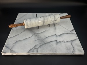 Professional Marble Pastry Set 10 Rolling Pin &amp Matching 18 x 18 Pastry Board