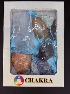 7-Piece Raw Chakra Crystal Healing Set  Natural Rough Gemstones with Box. (1 lb 4.8 oz  590 g)