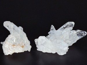 &nbspPristine Arkansas Clear Quartz Crystal Cluster Set (2 Specimens). (2.6 oz  75 g)