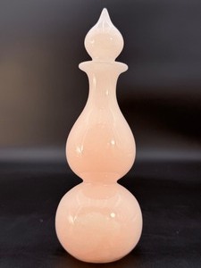 Large Solid Rose Quartz Double Gourd Carving  Natural Pink Crystal Hulu  Symbol of Love &amp Longevity. (3 lbs 10.2 oz  1kg 652 g)