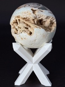 Ocean Dream Caribbean Calcite Sphere - High-Quality Druzy &amp Swirls. (1 lb 0.5 0z  468 g)