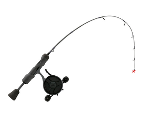 lot 11 image: The Snitch 13 Fishing StealthFF-LH-30UL FreeFall Ghost Stealth Edition Ice Combo (Missing The Very Tip)
