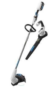 lot 20 image: HART 40-Volt Cordless 12-inch String Trimmer and Leaf Blower Combo Kit, (1) 4.0Ah Lithium-Ion Battery (1) Charger