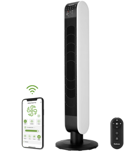 lot 107 image: Holmes 40 SmartConnect Wi-Fi Digital Tower Fan (Slight Noise While Running But Works)