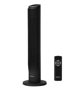 lot 202 image: Holmes 37 WhisperForce Tower Fan, CleanBreeze, ClearRead Display, Remote, Black