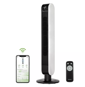 lot 204 image: Holmes 40 Wi-Fi Tower Oscillating Fan with Clean Breeze