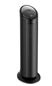 lot 207 image: Lasko Oscillating 3-Speed Remote Controlled Ceramic Tower Space Heater, Black