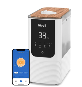 lot 208 image: Levoit Smart Cool and Warm Mist Top Fill Humidifier with Aromatherapy, 4.5L, OasisMist , Wood