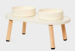 lot 213 image: Boots & Barkley Adjustable Elevated Double Diner Feeder Dog Bowl