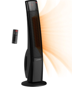 lot 230 image: Lasko 32 Digital Ceramic Tower Heater with Remote (black, model CT30796)