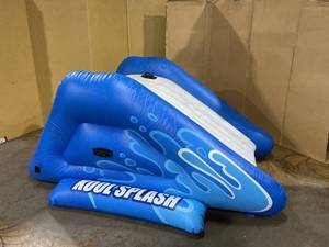 Intex Kool Splash Durable Vinyl Inflatable Play Center Swimming Pool Water Slide with Built in Sprayers for Kids and Adults, Age 6 and Up, Blue