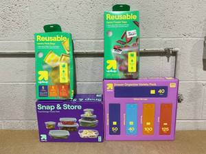 lot 237 image: LOT OF 4 up&up Variety Bags & Snap And Store Containers