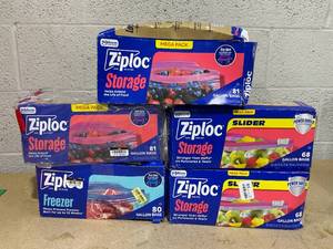 lot 308 image: LOT OF 5 Ziploc Storage & Freezer Bags