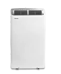 lot 58 image: Toshiba 14,000 BTU (12,000 BTU DOE) 115-Volt Inverter Wi-Fi Quiet Portable Air Conditioner wHeat up to 550 sq. ft. in White Model # RAC-PT1412HVWRU (Used)