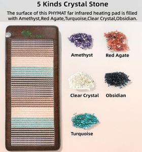 lot 74 image: PHYMAT Far Infrared Heating Pad for Back - Infrared Mat Full Body - Amethyst Mat - Bio Crystal Mat - 5 Color Natural Gemstones Heating Pad with Overheat Protection and Auto Off Function(5.5ftx2.3ft)