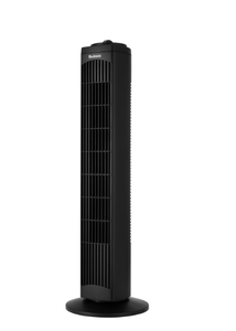 lot 200 image: Holmes 29� Manual Tower Fan with CleanBreeze Removable Grill, 3 Speeds, and 85° Oscillation, Black