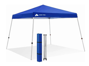 lot 241 image: Ozark Trail 10 x 10 Blue Instant Slant Leg Pop-Up Outdoor Canopy