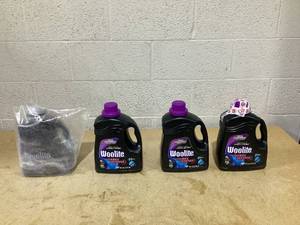lot 115 image: LOT OF 4 Woolite Floral Scented Darks Liquid Laundry Detergent - 100 fl oz (One Missing Cap)