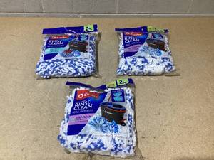 lot 142 image: LOT OF 3 Rinse Clean Deep Clean & Microfiber Mop Refills (2 Packs)