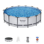 Bestway 14ft x 42In Round Pool Set Contents: 1 Pool, 1 Filter Pump, 1 Filter Cartridge, 1 Pool Ladder, 1 Pool Cover