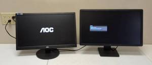 lot 85 image: (1) Dell 20 Monitor & (1) AOC 23 Monitor