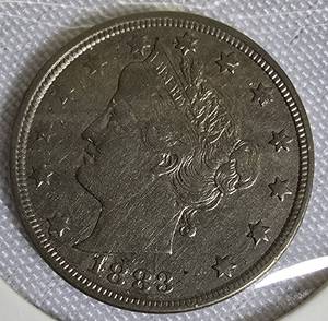 lot 3 image: 1883 Liberty Head Nickel, Type 1 (No Cents)