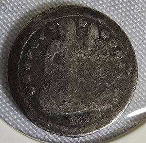 lot 13 image: 1841 - O - Seated Liberty Dime, Type 2, with Stars and Drapery.