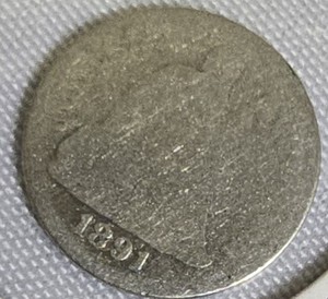 lot 19 image: 1891 - O Seated Liberty Dime, Type 4 The obverse features a resumed legend.