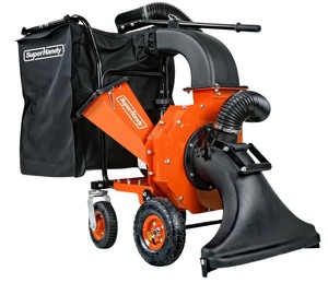 lot 10 image: Super Handy GUO128 Leaf Vacuum and Wood Chipper Mulcher 2 Branches Gas 7HP 209cc