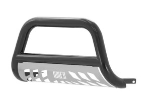 lot 24 image: 3-Inch Black Steel Bull Bar, No-Drill, Select Nissan Armada, Titan 2004-2015