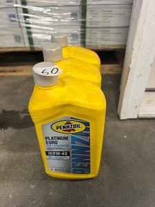 lot 60 image: 3 - Quart Jugs - PENNZOIL - Platinum Euro Full synthetic SAE 0W-40