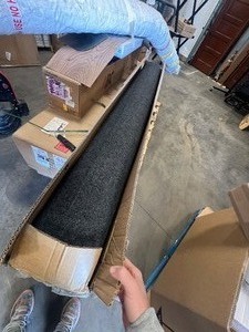 lot 54 image: Marine Carpet - 7 FT x 8 FT Black Indoor Outdoor Carpet 0.2 Thick Boat Carpet with Water-Proof TPE Backing, Non-Slide Outdoor Marine Carpet Roll for Home, Patio, Porch, Deck