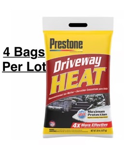 lot 69 image: 4 Bags - Prestone Driveway Heat Calcium Chloride Pellet Ice Melt 20 lb