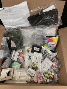 lot 26 image: Assorted Patches & Pins Kit - Volleyball Patch, USA Flag & Tie-Dye Over 50 Items