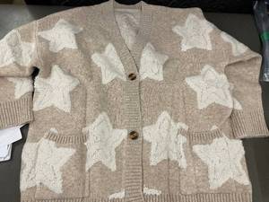 lot 36 image: KcvaMolly Womens Stars Casual Knit Coat - Size L
