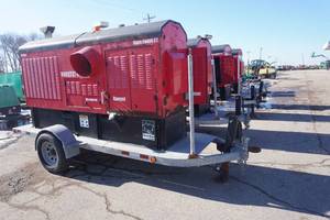 lot 27 image: ECO Blaze Model EB400CT Towable Self Contained HeatGen Set Trailer