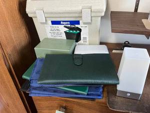 lot 111 image: Rogers Jumbo File Portable File Box with Hanging Folders  & Multiple Travel Files