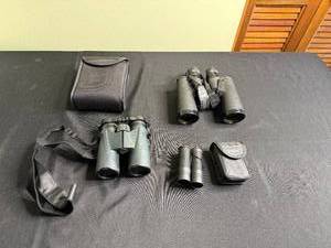 lot 129 image: Nikon Monarch 7x50 Binoculars - Tower 7x50 Binoculars - Vivitar 8x21 Pocket Binoculars with Case