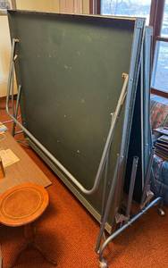 lot 132 image: Ping Pong Table - Foldable On Wheels, Blue Frame