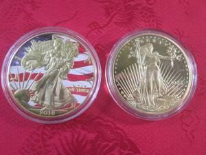 lot 18 image: (CNTR) 2 Novelty Liberty Coins in C...