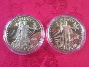 lot 19 image: (CNTR) 2 Novelty Liberty Coins in C...