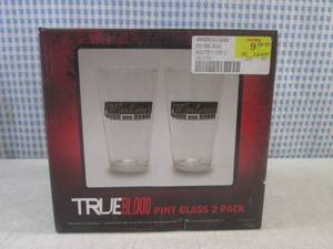 lot 83 image: (EC1) True Blood Pint Glass 2-Pack ...