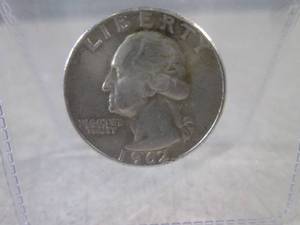 lot 122 image: (CNTR) 1962-D Quarter - 90% Silver...