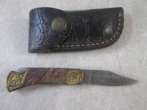 lot 134 image: (CNTR) Hand Crafted 5.25 Damascus ...