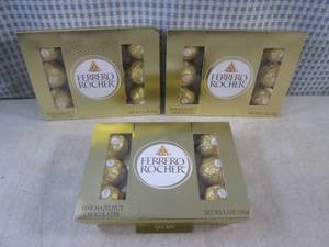 lot 172 image: (B-2) 3 Packages of Ferrero Rocher ...